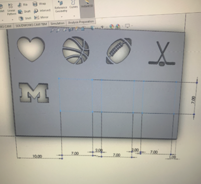 SolidWorks laser-cut shape designs